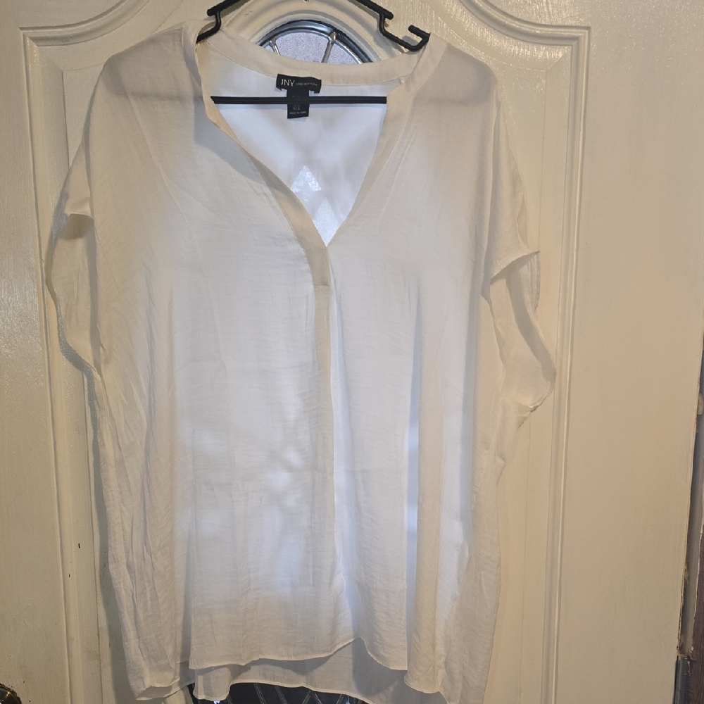 JNY Women's Classic White Blouse